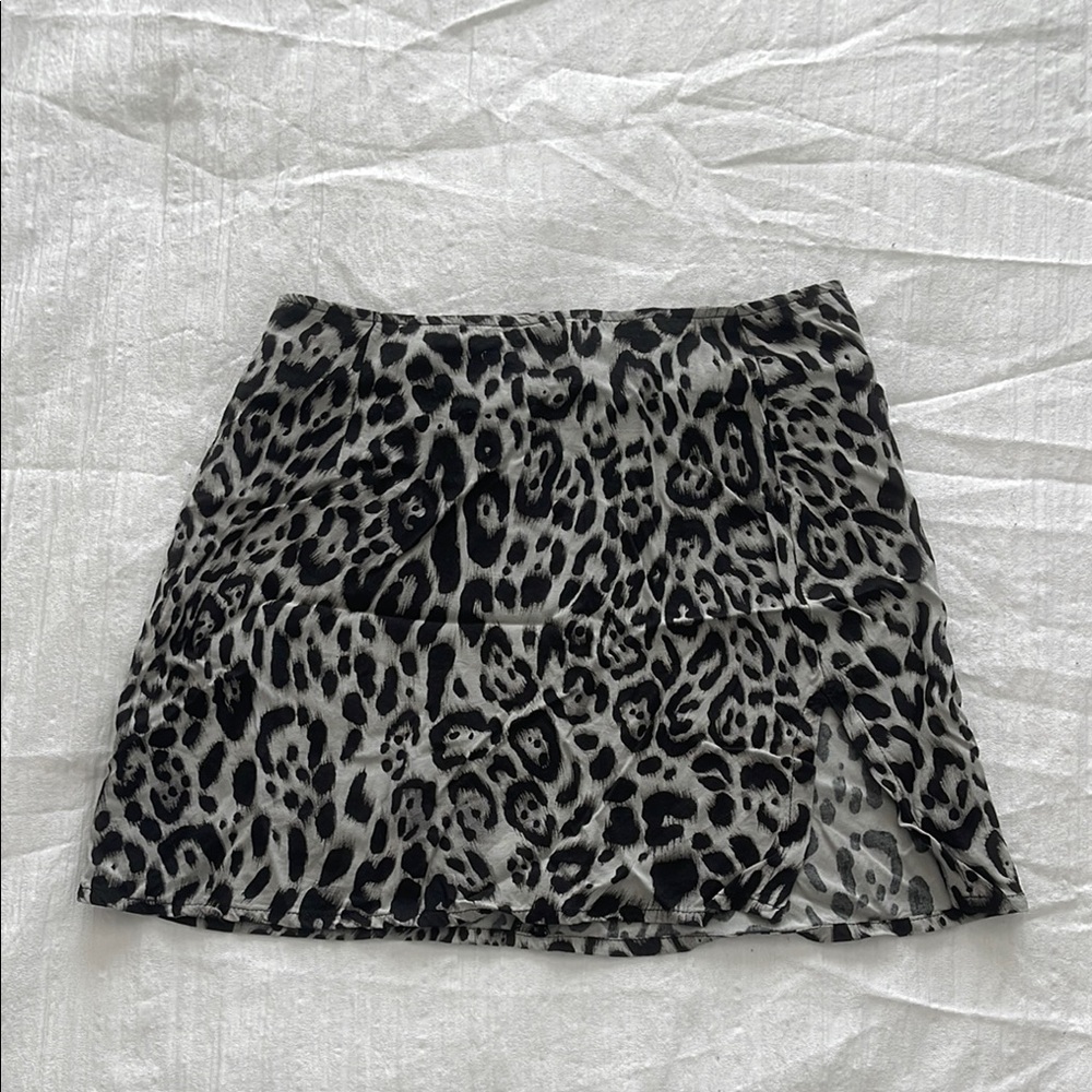 Leopard Print Mini Skirt